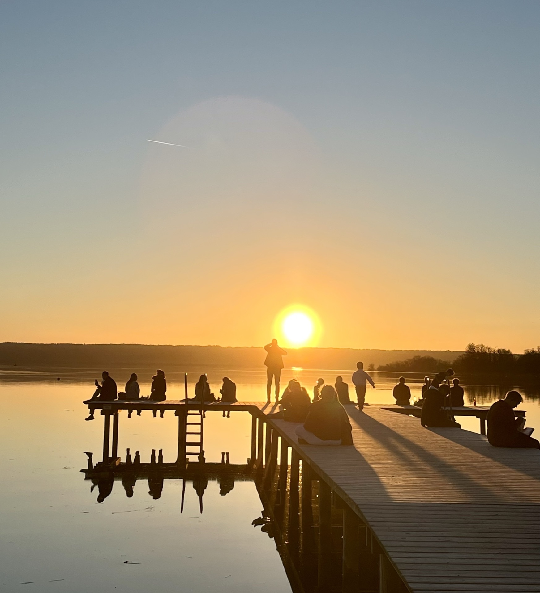 Sonnenuntergang am Steg in Herrsching am Ammersee